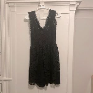 Black lace cocktail dress